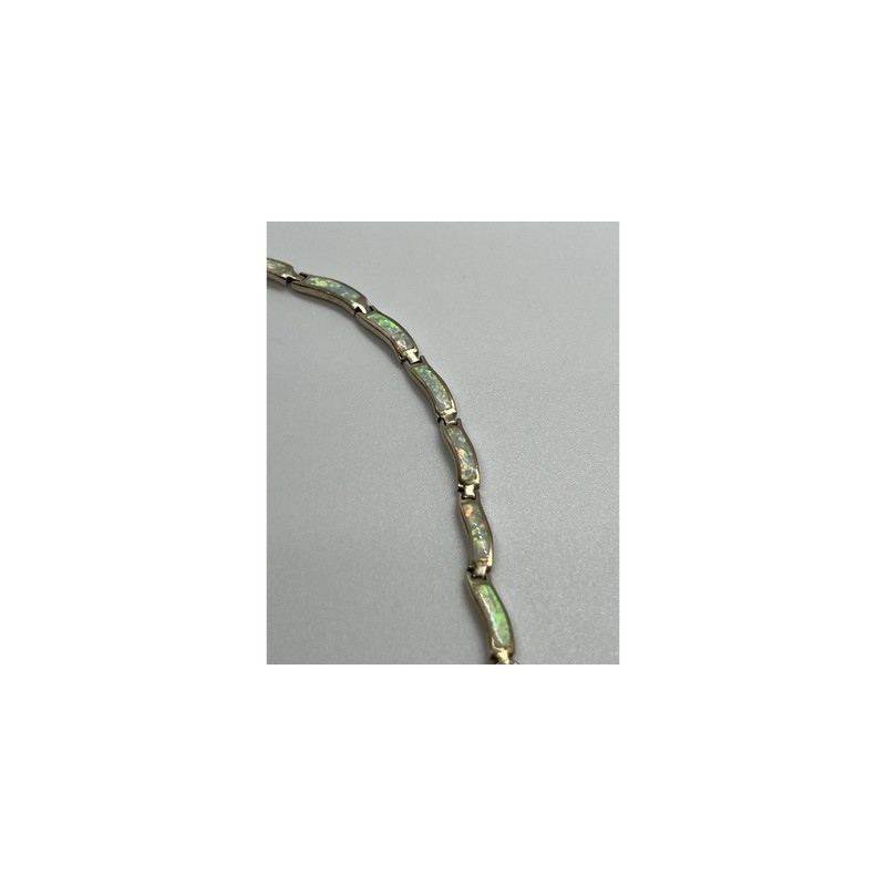 925 Sterling Silver Opal Bracelet