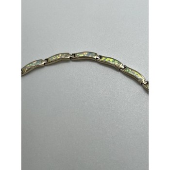925 Sterling Silver Opal Bracelet