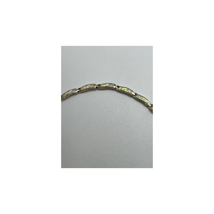 925 Sterling Silver Opal Bracelet