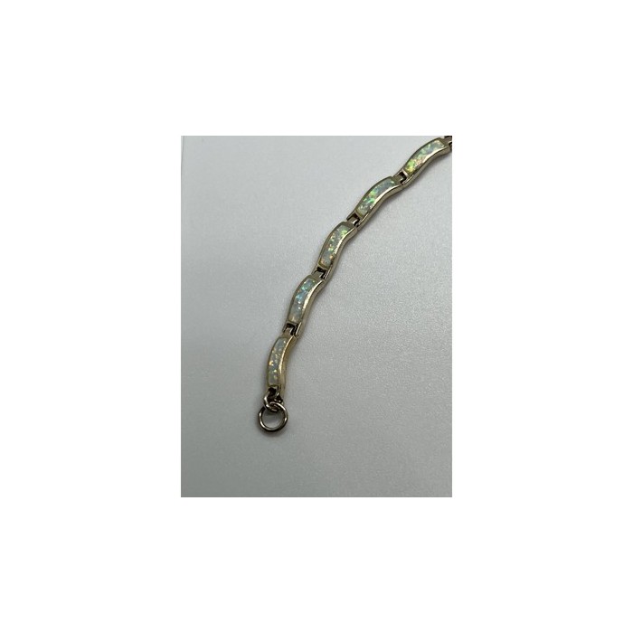 925 Sterling Silver Opal Bracelet