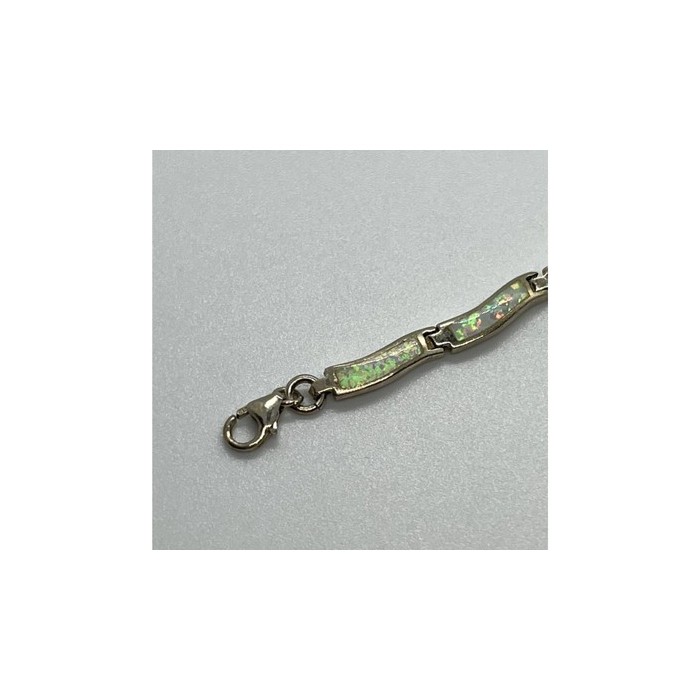 925 Sterling Silver Opal Bracelet