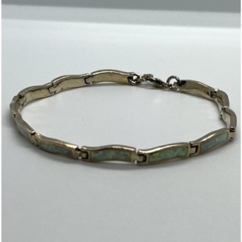 925 Sterling Silver Opal Bracelet
