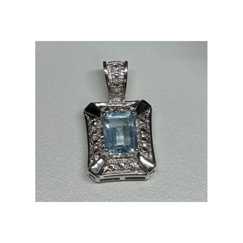 925 Sterling Silver Topaz Pendant