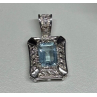 925 Sterling Silver Topaz Pendant