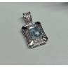 925 Sterling Silver Topaz Pendant