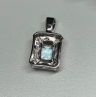 925 Sterling Silver Topaz Pendant