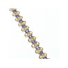 925 STERLING SILVER CITRINE & AMETHYST BRACELET SIZE 7.5 IN