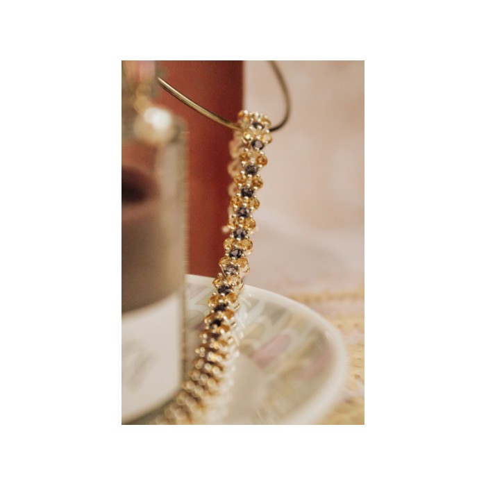 925 STERLING SILVER CITRINE & AMETHYST BRACELET SIZE 7.5 IN