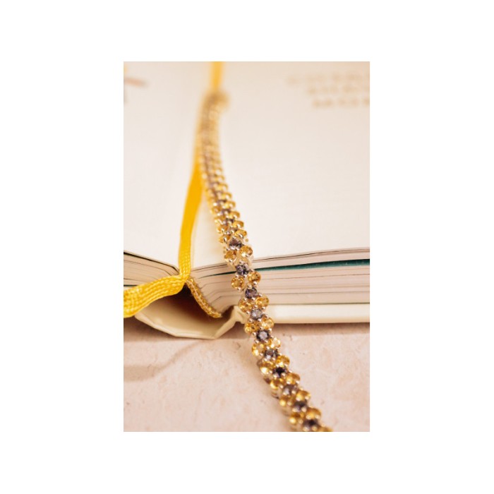 925 STERLING SILVER CITRINE & AMETHYST BRACELET SIZE 7.5 IN