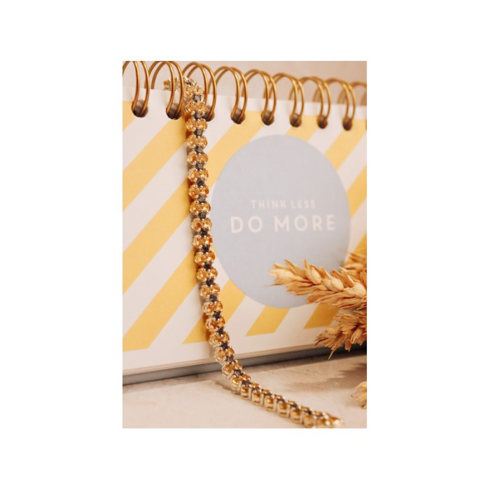 925 STERLING SILVER CITRINE & AMETHYST BRACELET SIZE 7.5 IN