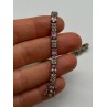 925 STERLING SILVER  MORGANITE & GOSHENITE BRACELET