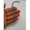 925 STERLING SILVER  MORGANITE & GOSHENITE BRACELET