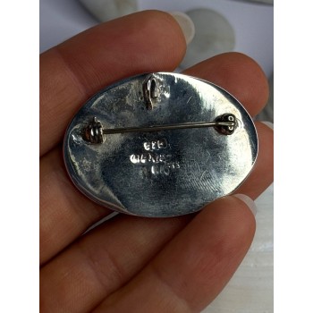 Vintage 925 Sterling Silver Abalone Bird Brooch  Length 1.10 inch