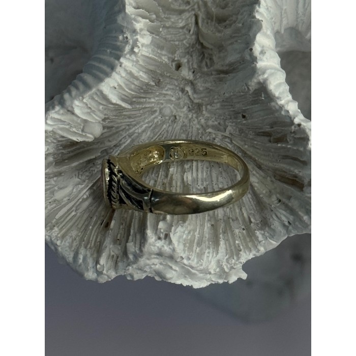 925 Sterling Silver Pink Turquoise Ring Size 3