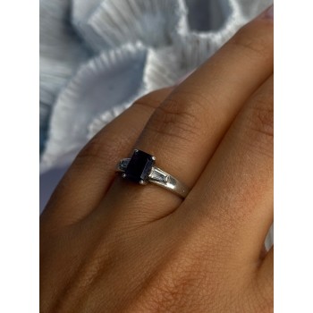 925 Sterling Silver Tourmaline & Beryl Ring Size 8.5