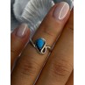 925 Sterling Silver Turquoise Ring Size 4