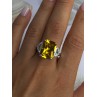 925 Sterling Silver Citrine & Beryl Ring Size 11