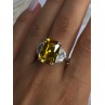 925 Sterling Silver Citrine & Beryl Ring Size 11