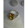 925 Sterling Silver Citrine & Beryl Ring Size 11