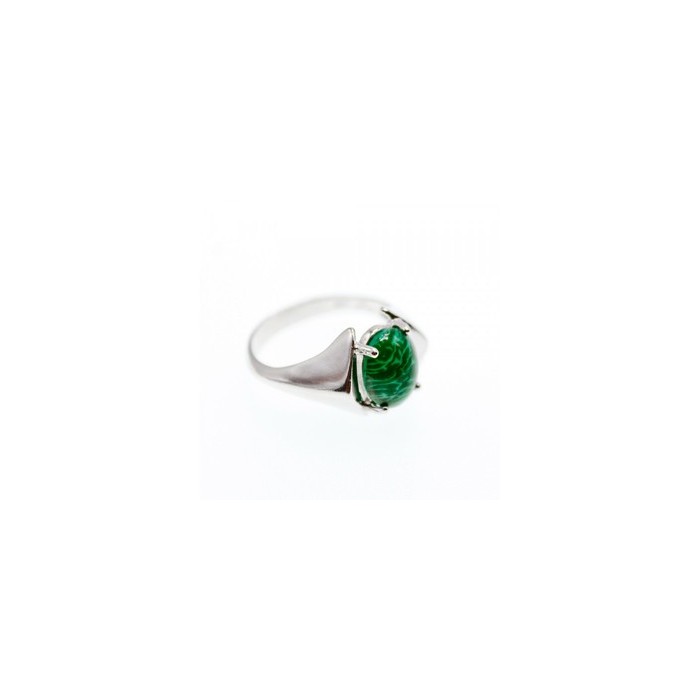 925 Sterling Silver Malachite Ring Size 7