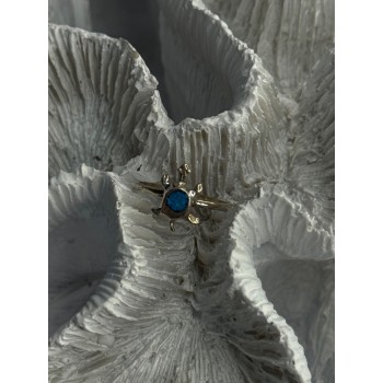 925 Sterling Silver Turquoise Turtle Ring Size 3.5