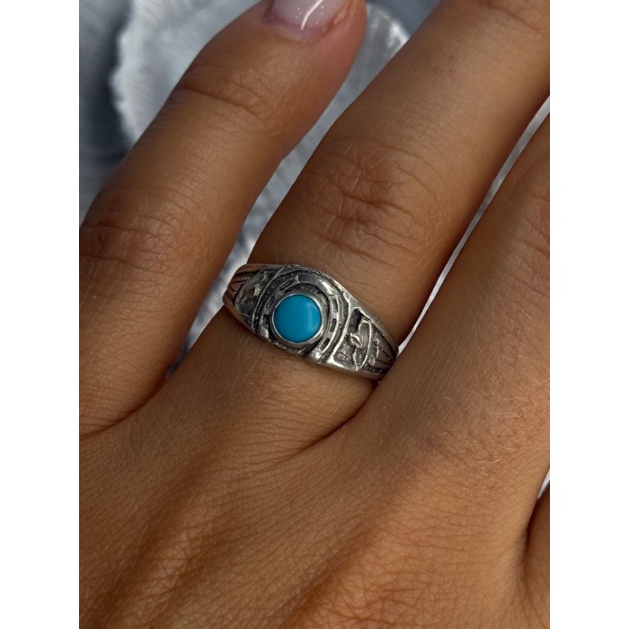 Vintage 925 Sterling Silver Turquoise Ring Size 7