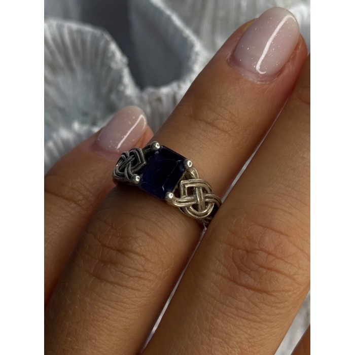 Vintage 925 Sterling Silver Purple Tourmaline Ring Size 5