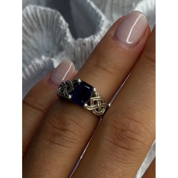 Vintage 925 Sterling Silver Purple Tourmaline Ring Size 5