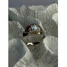 925 Sterling Silver Blue Topaz Ring Size 8