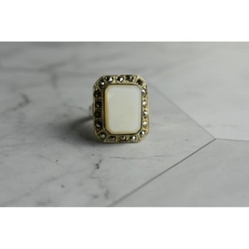 925 Sterling Silver Mother Of Pearl & Marcasites Ring Size 6.5