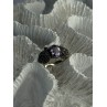 925 Sterling Silver Amethyst & Marcasite Ring Size 7