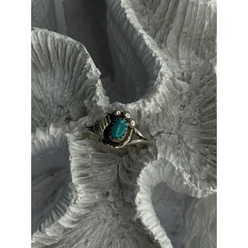 Vintage 925 Sterling Silver Turquoise Ring Size 6