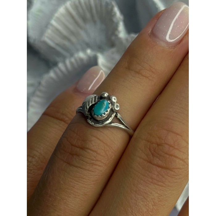 Vintage 925 Sterling Silver Turquoise Ring Size 6