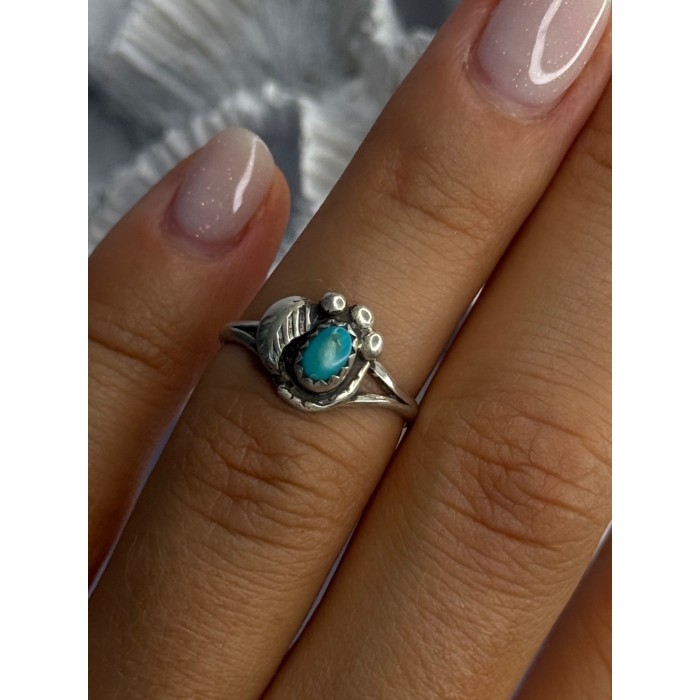 Vintage 925 Sterling Silver Turquoise Ring Size 6