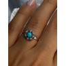 925 Sterling Silver Turquoise Ring Size 7