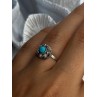 925 Sterling Silver Turquoise Ring Size 7