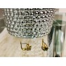 925 Sterling Silver Gold Plated Emerald & CZ Earrings