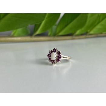925 Sterling Silver Opal & Pink Spinel 