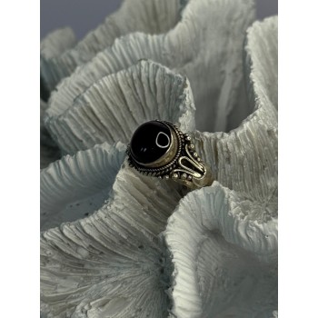 Vintage 925 Sterling Silver Amber Ring Size 9