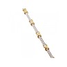 925 STERLING SILVER GOLD PLATED CZ BRACELET SIZE 7.5 IN