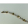 925 STERLING SILVER GOLD PLATED CZ BRACELET SIZE 7.5 IN