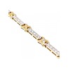 925 STERLING SILVER GOLD PLATED CZ BRACELET SIZE 7.5 IN