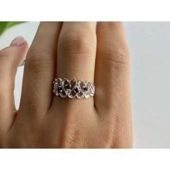 925 Sterling Silver Sapphires 