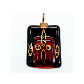 925 Sterling Silver Jewel Stone Enamel Pendant