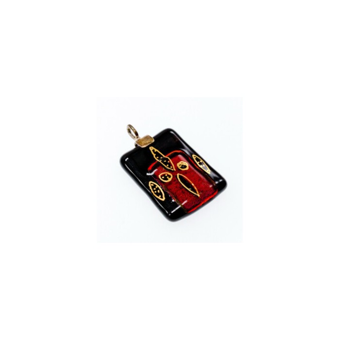 925 Sterling Silver Jewel Stone Enamel Pendant