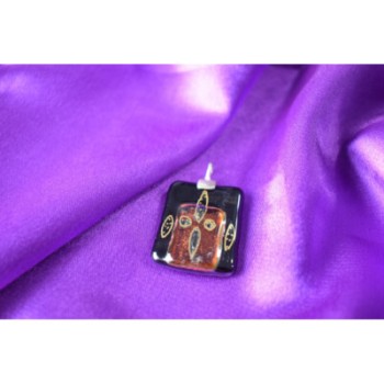 925 Sterling Silver Jewel Stone Enamel Pendant