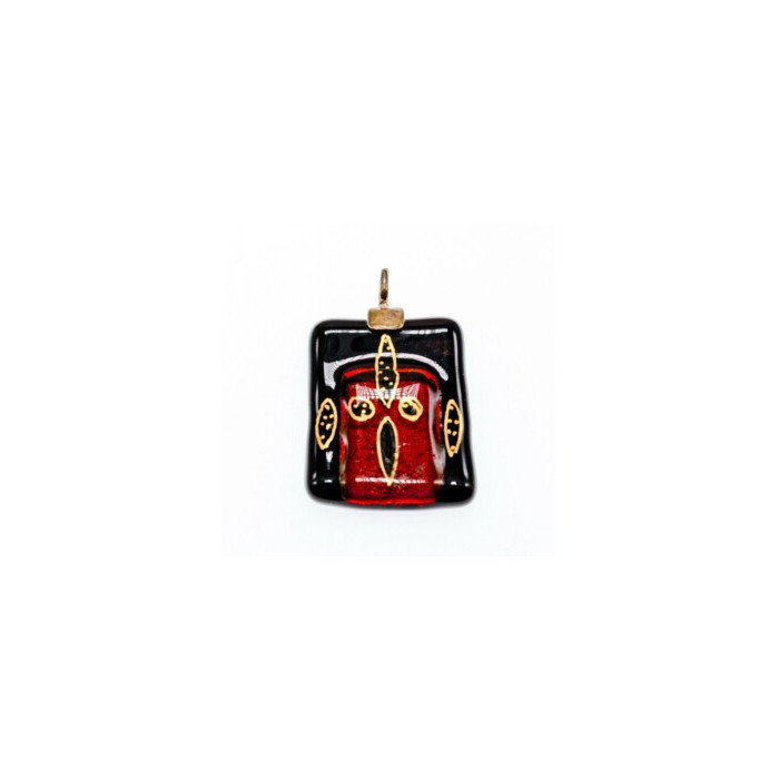 925 Sterling Silver Jewel Stone Enamel Pendant