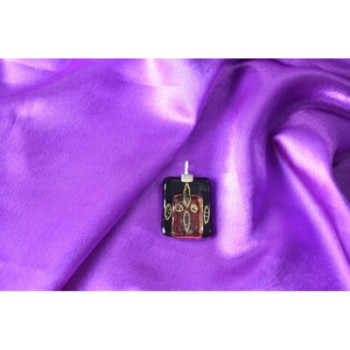 925 Sterling Silver Jewel Stone Enamel Pendant