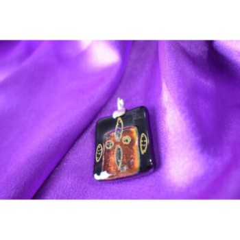 925 Sterling Silver Jewel Stone Enamel Pendant