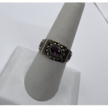 925 Sterling Silver Tourmaline Ring Size 8